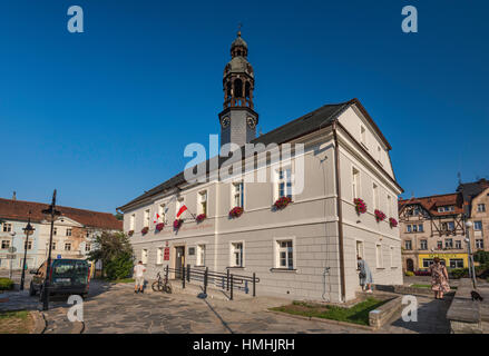 Ratusz (Town Hall) in Wlen, Lower Silesia, Poland Stock Photo