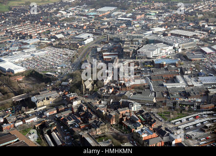 aerial view of the Lancashire town of Bury, UK Stock Photo: 88021118 ...