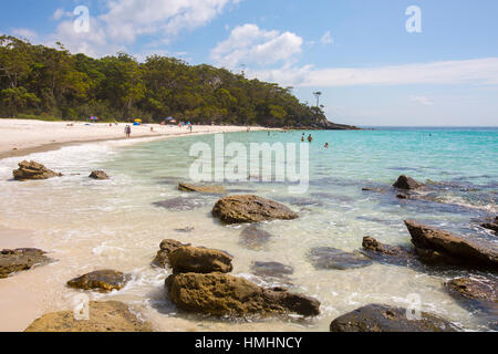 Greenfield Beach with soft white sand, Jervis bay,  in summer,New South Wales,Australia Stock Photo