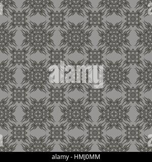 Decorative Retro Grey Seamless Pattern Stock Vector