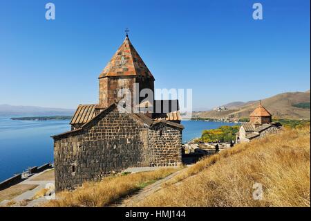 ´´Holy Apostles´´ church (Surp Arakelots), Sevanavank Monastery on Sevan Peninsula, Lake Sevan, Gegharkunik region, Armenia, Eurasia.