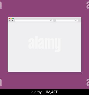Vector illustration of the browser window. Stock vector Stock Vector