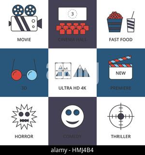 Stock Vector Linear icon movie. Stock vector Stock Vector
