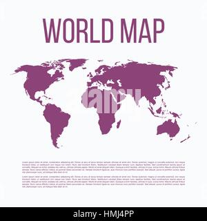 Vector illustration of a world map. Stock vector Stock Vector