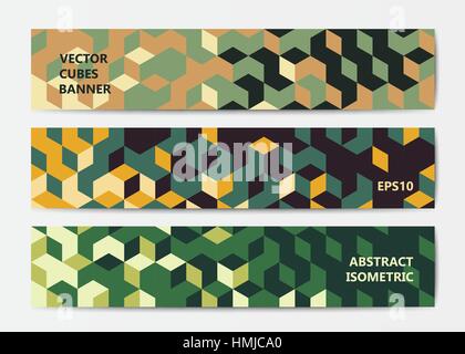Abstract geometric banner templates Stock Vector