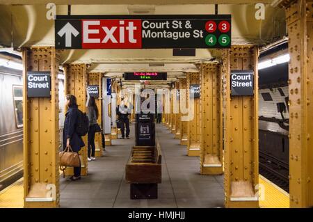 Court Street subway station Brooklyn New York Stock Photo Alamy