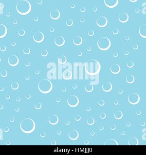 Abstract air bubbles underwater seamless pattern. EPS8 vector illustration. Stock Vector