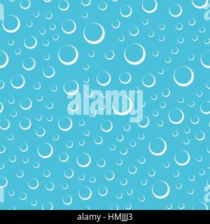 Abstract air bubbles underwater seamless pattern. EPS8 vector illustration. Stock Vector