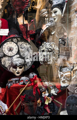 Carnival Mask Shop Window Stock Photo