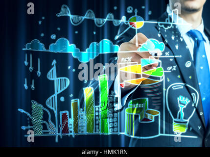 Presenting sales statistics Stock Photo