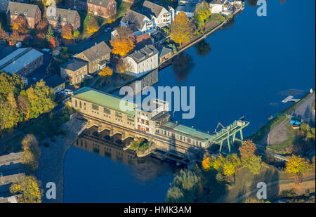 Harkort power plant, Wetter power plant, hydroelectric power plant on Ruhr river, Obergraben, Ruhr district Stock Photo