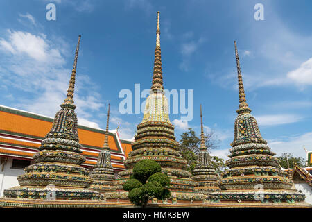 Chedi in Buddhist temple complex Wat Pho, Bangkok, Thailand Stock Photo