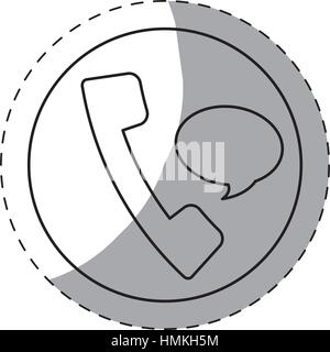 landline phone button icon image vector illustration design Stock Vector