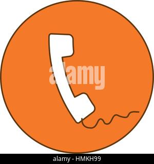 landline phone button icon image vector illustration design Stock Vector