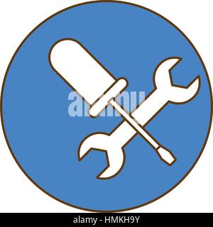 technical workshop stock emblem icon, vector illustration image Stock Vector