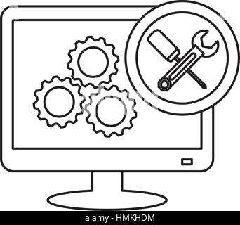 technical service computers icon, vetor illustration design Stock ...