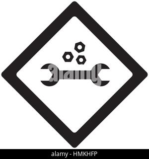 technical workshop stock emblem icon, vector illustration image Stock Vector