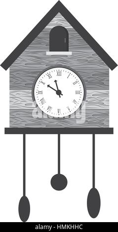 Cuckoo clock icon image, vector illustration design Stock Vector