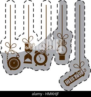 watches types icon image, vector illustration design Stock Vector