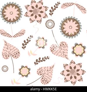 Floral seamless pattern, vector Stock Vector
