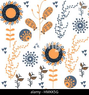 Floral seamless pattern, vector Stock Vector