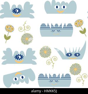 Floral seamless pattern, vector Stock Vector