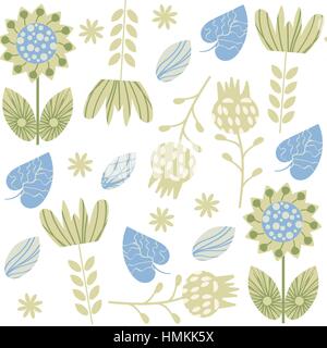 Floral seamless pattern, vector Stock Vector