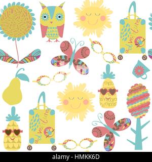 Travel seamless pattern Stock Vector