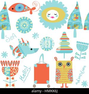 Travel seamless pattern Stock Vector