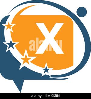 Sharing Sharing Solutions Initial X Stock Vector