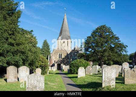 St James's Shere Parish Church, The Square, Shere, Surrey, England, United Kingdom Stock Photo