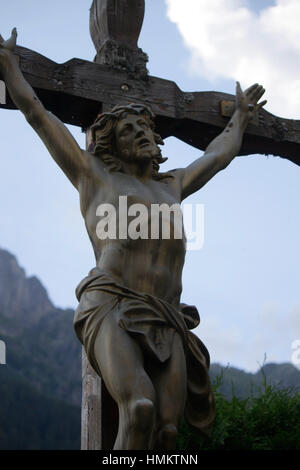 Jesus am Kreuz, Kruzifix, Schweiz. Stock Photo