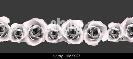 Vintage horizontal seamless vignette border Stock Vector