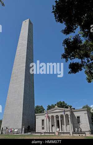 The Bunker Hill Monument, Boston, Massachusetts, United States. Stock Photo