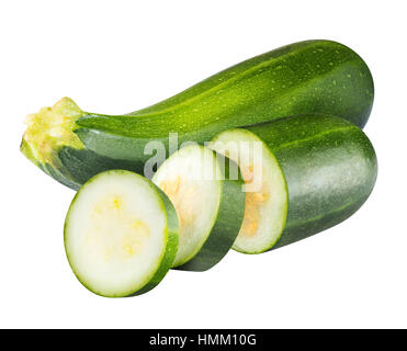 Group of squashes vegetable marrow zucchini isolated with clipping path Stock Photo
