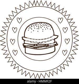 Hamburger fast food Stock Vector