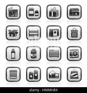 different kind of package icons Stock Vector
