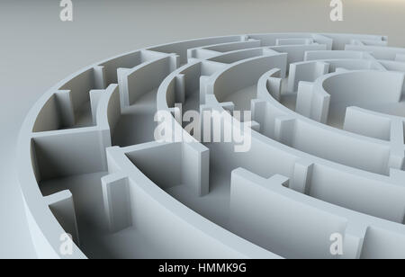 Maze close-up. 3D Illustration Stock Photo