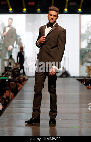 Model Poses On Catwalk Wearing Creation Editorial Stock Photo - Stock Image  | Shutterstock