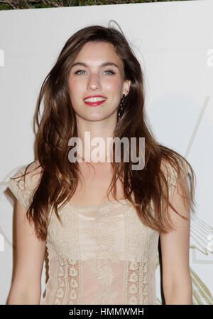 Rainey Qualley arrives at the LoveGold Golden Globe Party on January 12