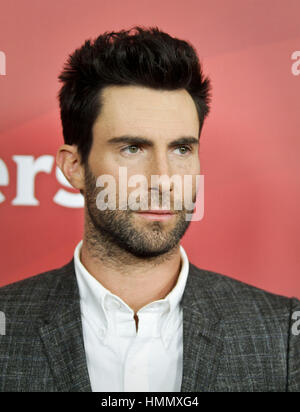 Adam Levine arrives at the NBCUniversal TCA Press Tour on January 6, 2013, in Pasadena, California. Photo by Francis Specker Stock Photo