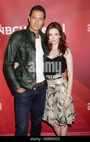 Sasha Roiz and Bitsie Tulloch arrive at the NBCUniversal TCA Press Tour on January 6, 2013, in Pasadena, California. Photo by Francis Specker Stock Photo