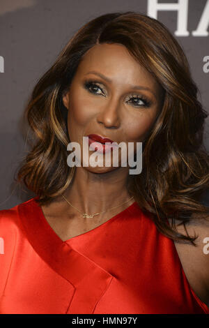 New York. 8th Feb, 2017. Iman attends the 19th amfAR New York Gala 2017 at Cipriani Wall Street on February 8, 2017 in New York. | Verwendung weltweit/picture alliance Credit: dpa/Alamy Live News Stock Photo