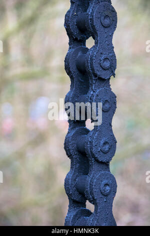Close up of oily chain Stock Photo