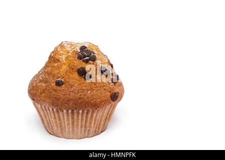 muffins with chocolate drops on a white background Stock Photo
