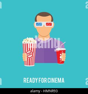 Cinema and Movie concept Stock Vector