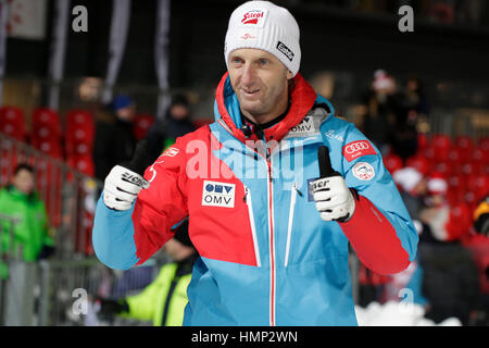 ZAKOPANE, POLAND - JANUARY 23, 2016: FIS Ski Jumping World Cup in Zakopane o/p Heinz Kuttin Stock Photo