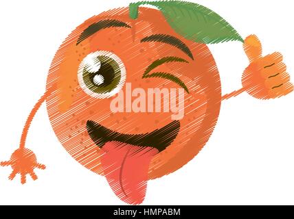 tomato expressions silly face Stock Vector