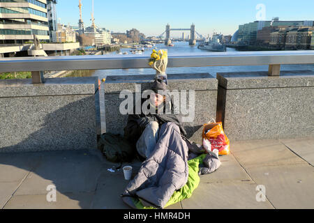 Homeless & homelessness & rough sleeper; living on the streets, doorway ...
