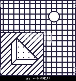 Festive Background in Neo Memphis Style Monochrome Decorative Wallpaper with Simple Editable Bold Block violet and white Color positive digital print Stock Vector